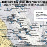 Delaware Bay Fishing Spots Map for GPS