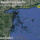 Sandy Hook to Bayhead New Jersey Fishing Spots Map